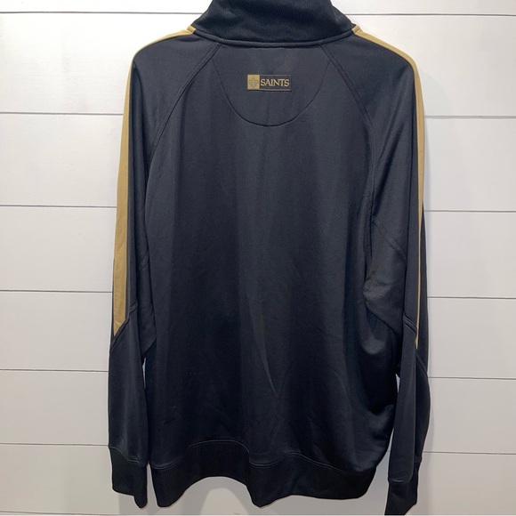 NFL New Orleans Saints Black & Gold Track Jacket Mens Size 2XL - Picture 7 of 7